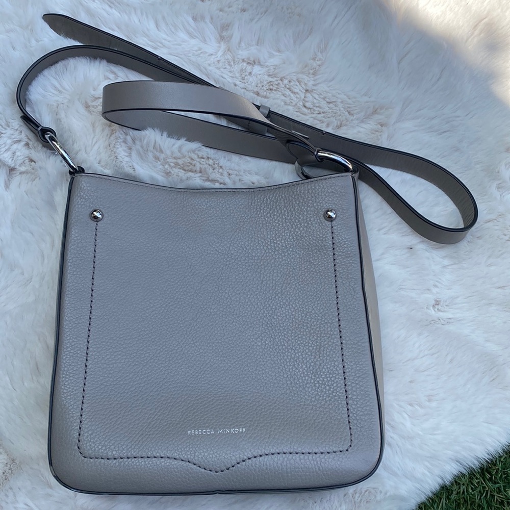 Rebecca Minkoff “Jody Feed” Leather Bag in Gray